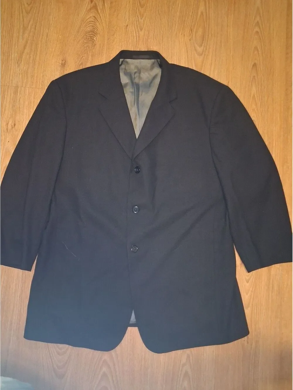 Givenchy Suit Jacket Sport Coat 48R Black 100% Worsted Wool